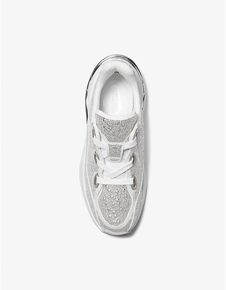 Toni Embellished Linen Blend Trainer