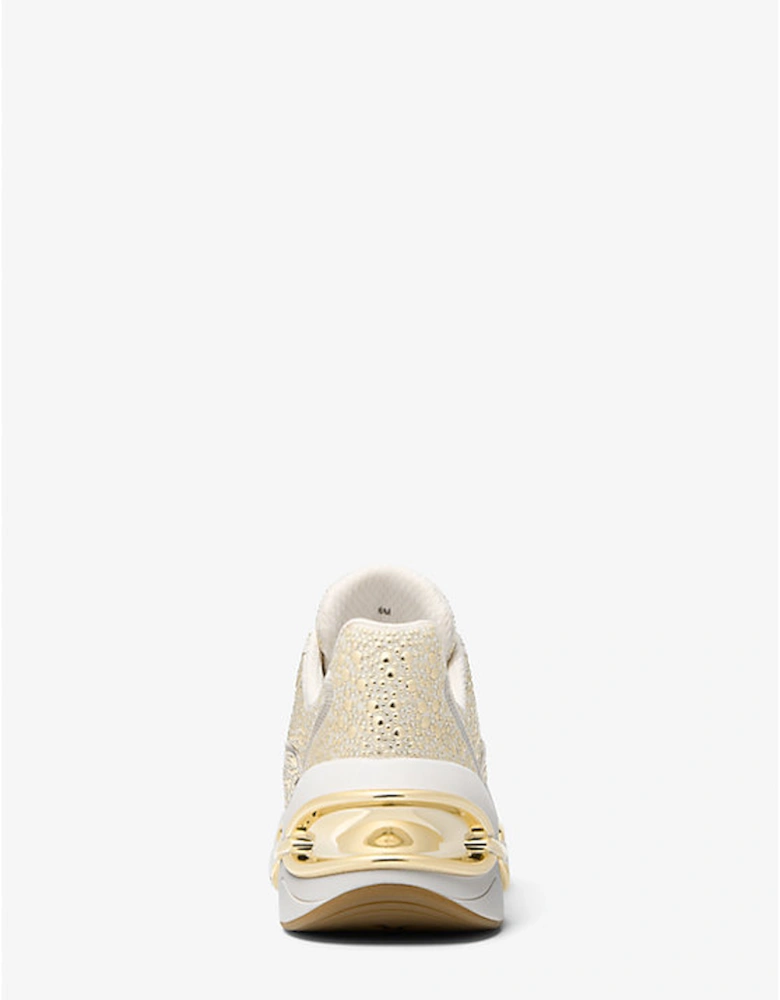 Toni Embellished Linen Blend Trainer