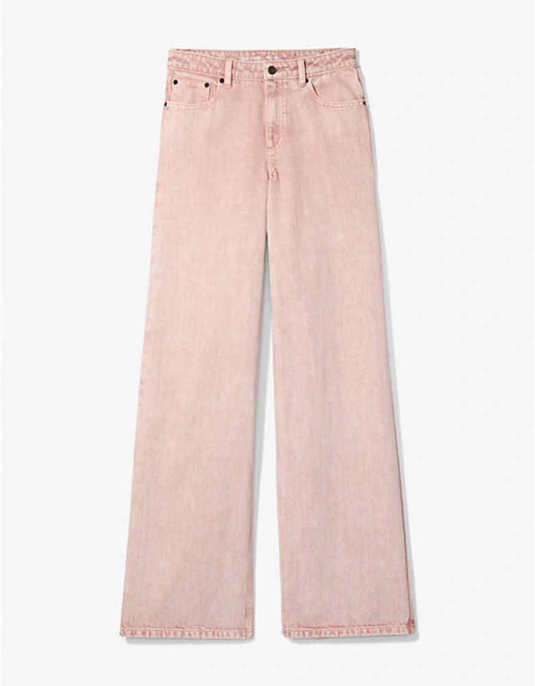 Garment-Dyed Wide Leg Jean