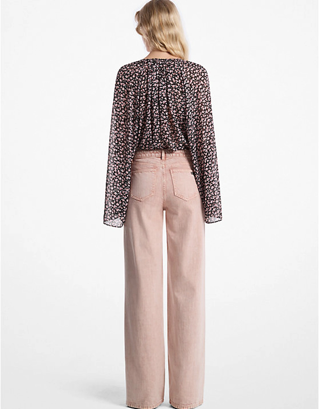 Garment-Dyed Wide Leg Jean