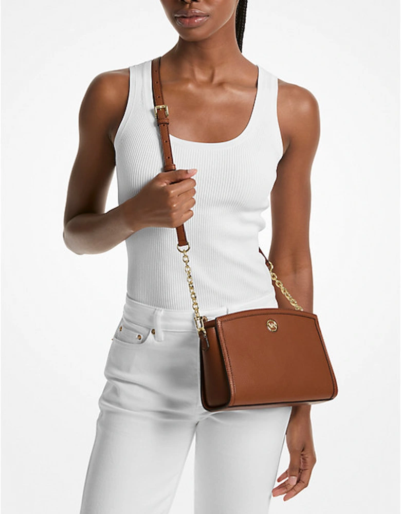 Chantal Large Pebbled Leather Crossbody Bag
