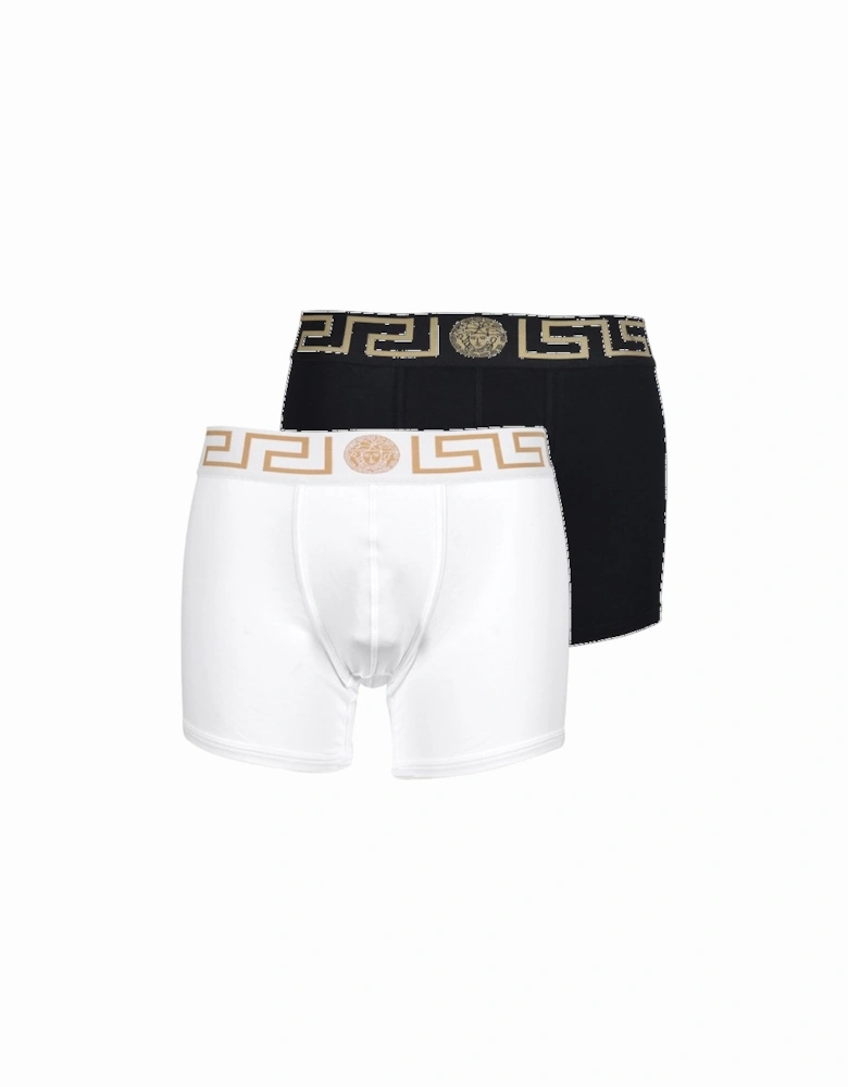 2-Pack Iconic Boxer Briefs, Black/White