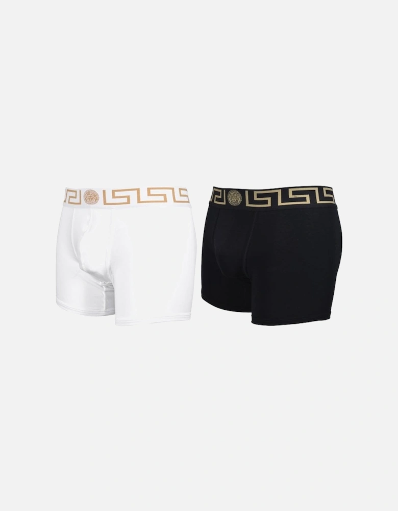 2-Pack Iconic Boxer Briefs, Black/White