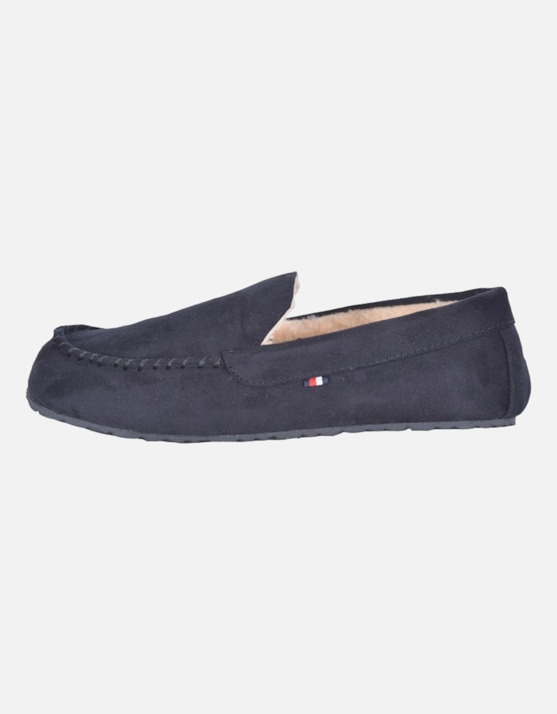 Driver Moccasin Slippers, Navy
