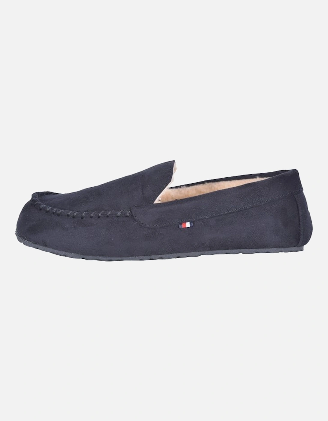 Driver Moccasin Slippers, Navy