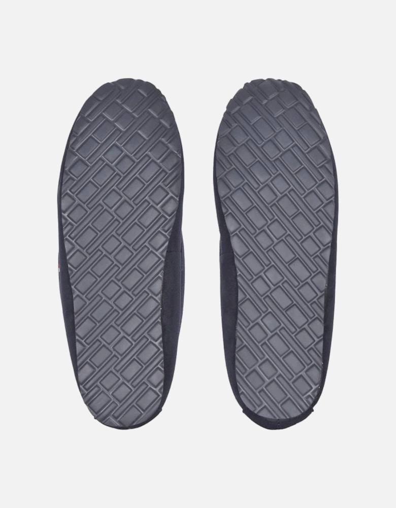 Driver Moccasin Slippers, Navy