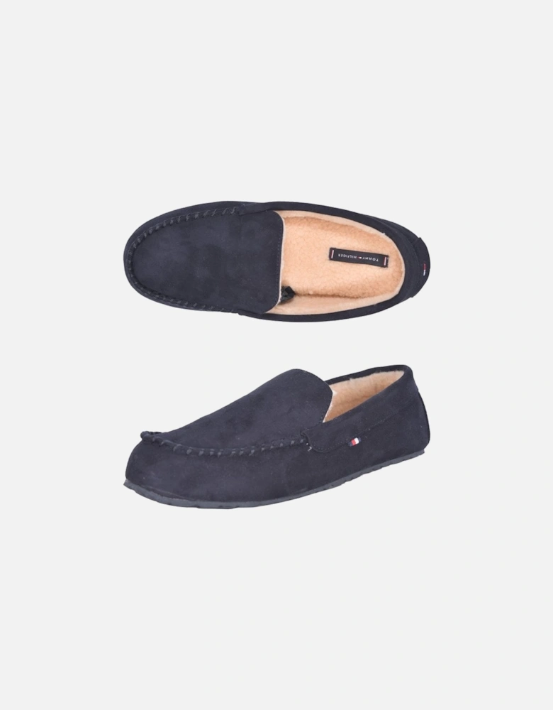 Driver Moccasin Slippers, Navy
