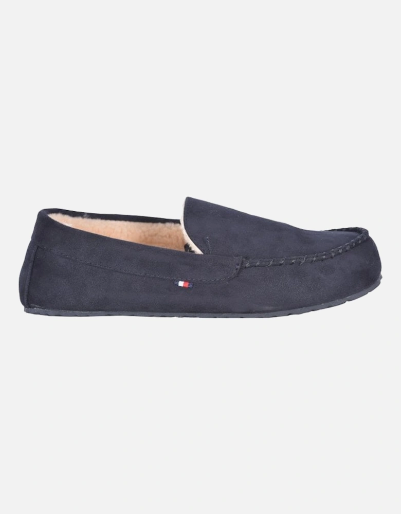 Driver Moccasin Slippers, Navy