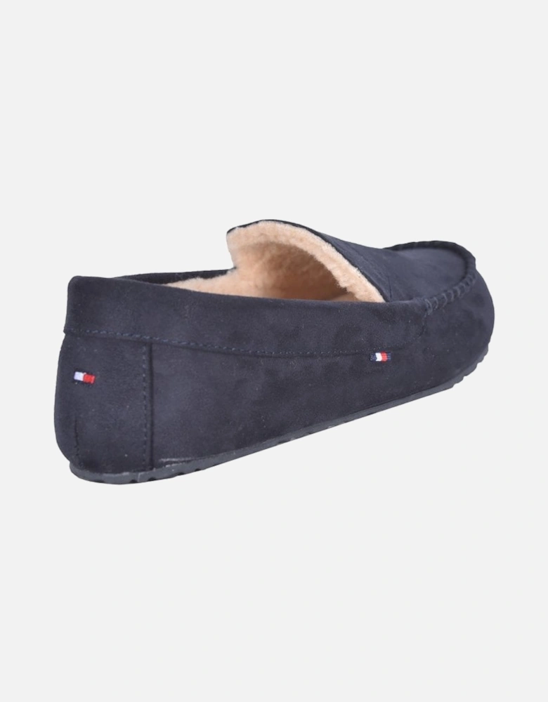 Driver Moccasin Slippers, Navy