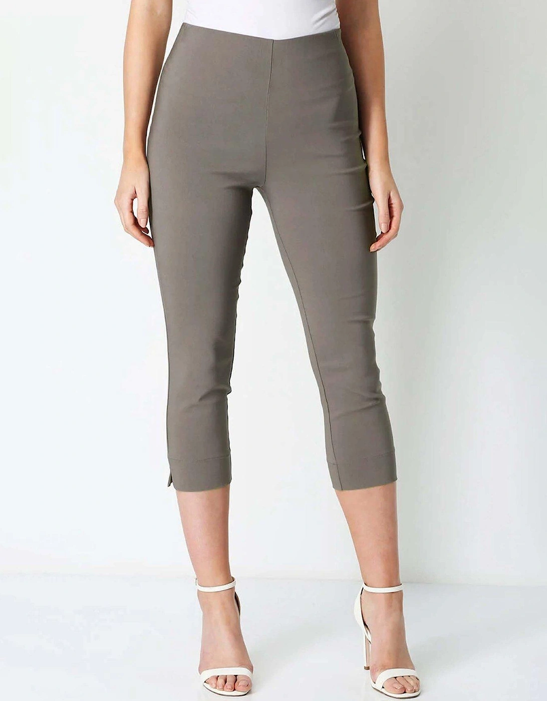 Cropped Stretch Trouser - Brown, 2 of 1