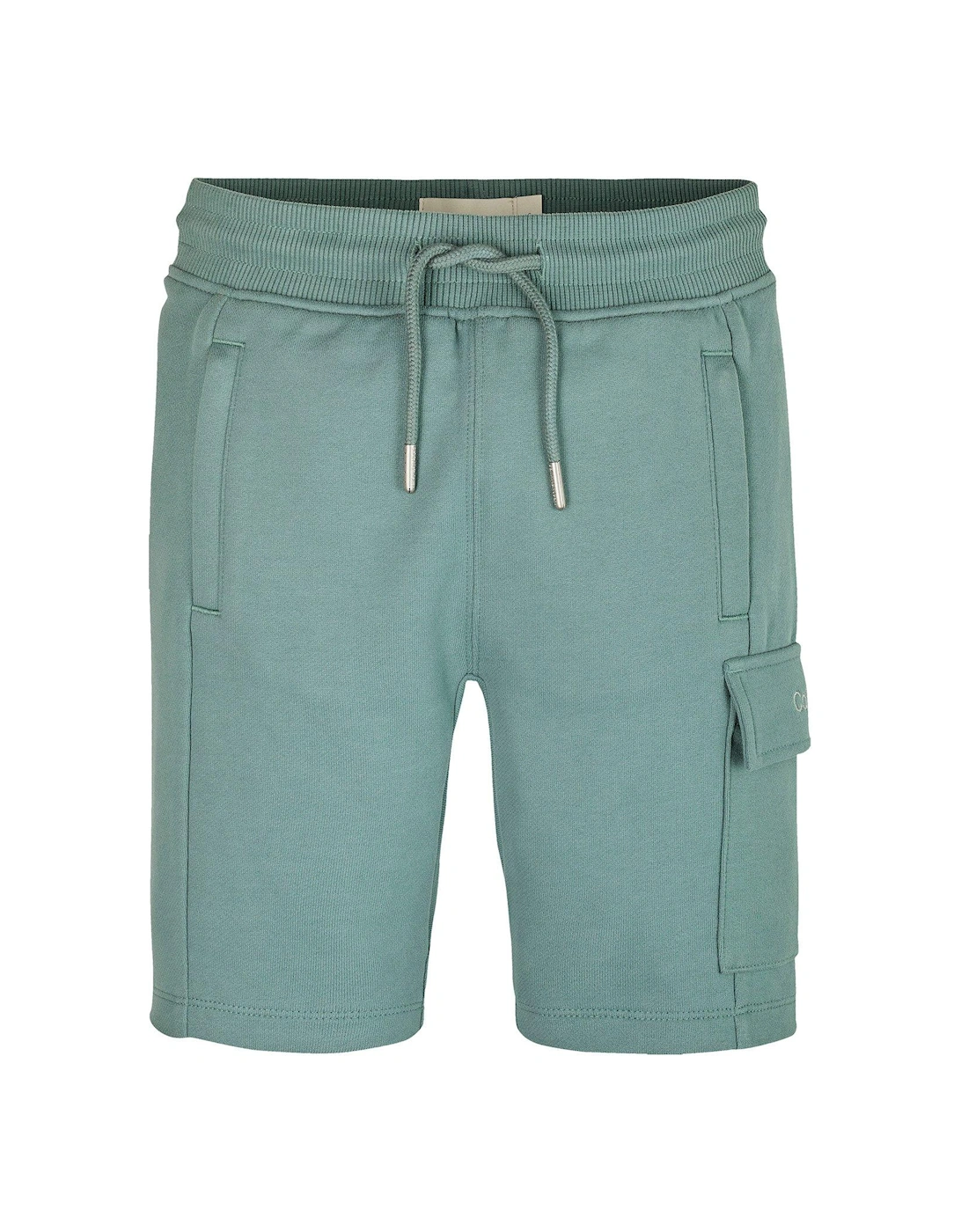 Boys Peached Terry Cargo Short - Green