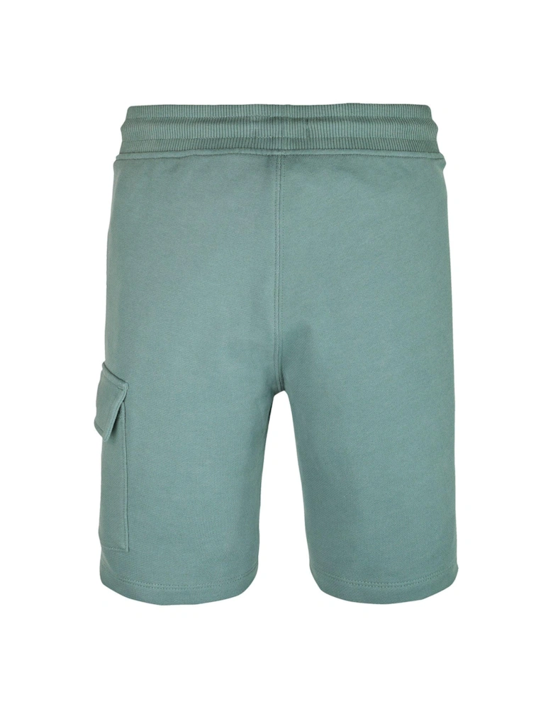 Boys Peached Terry Cargo Short - Green