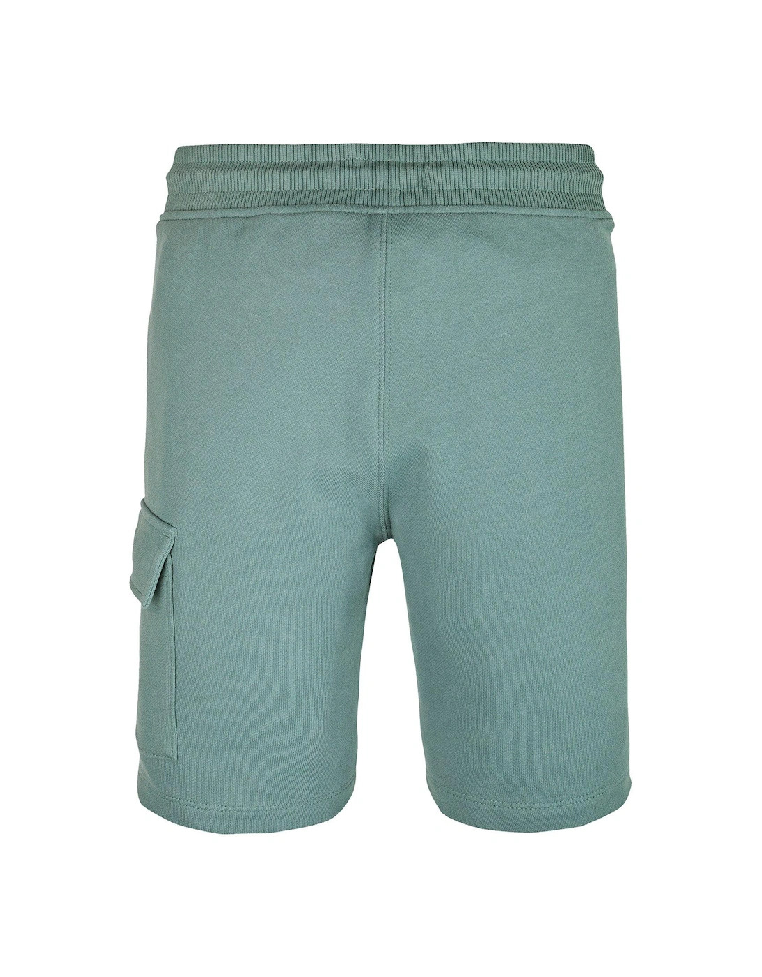 Boys Peached Terry Cargo Short - Green