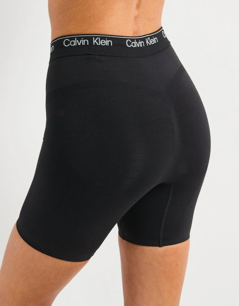 Cotton Seamless Thigh Slimmer - Black