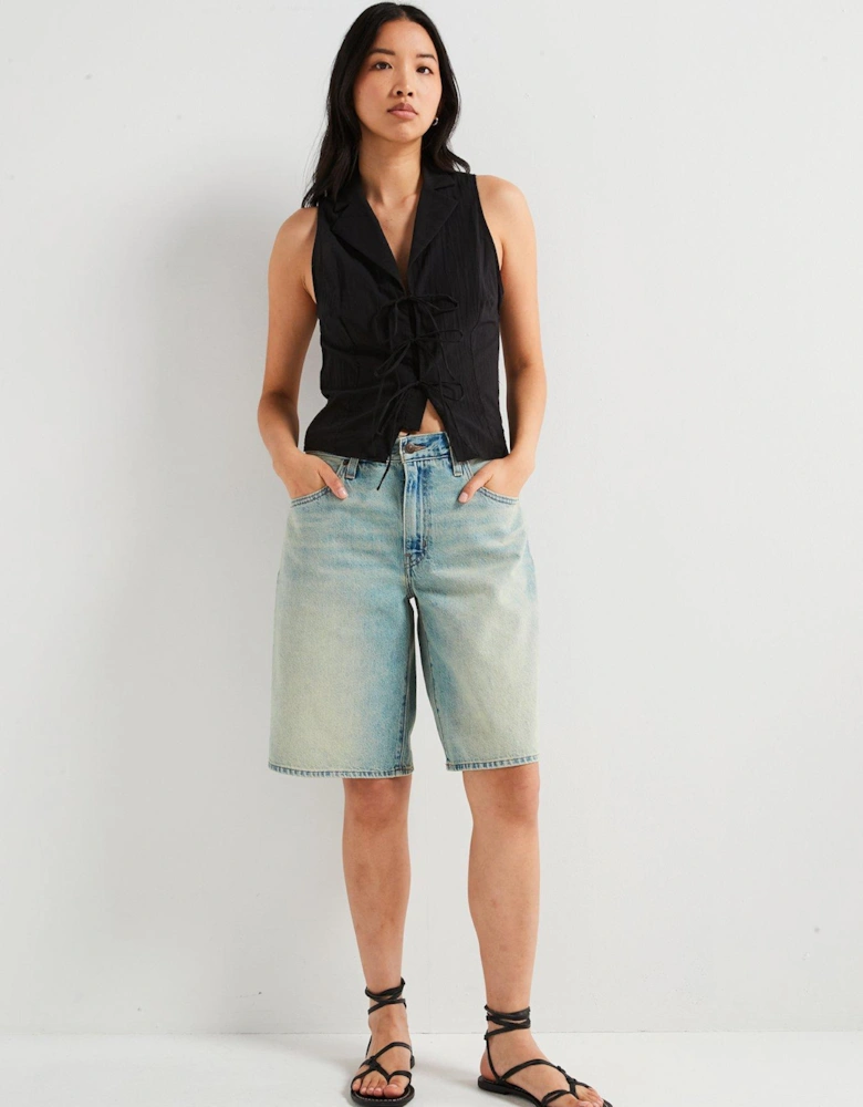 Baggy Dad Jorts - I Told You - Blue