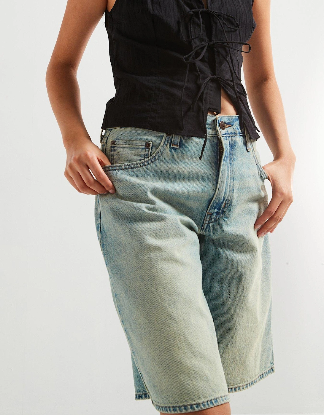 Baggy Dad Jorts - I Told You - Blue