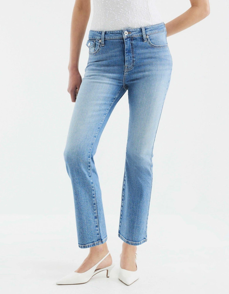 Houston Crop Bootcut  Denim Jean - Blue