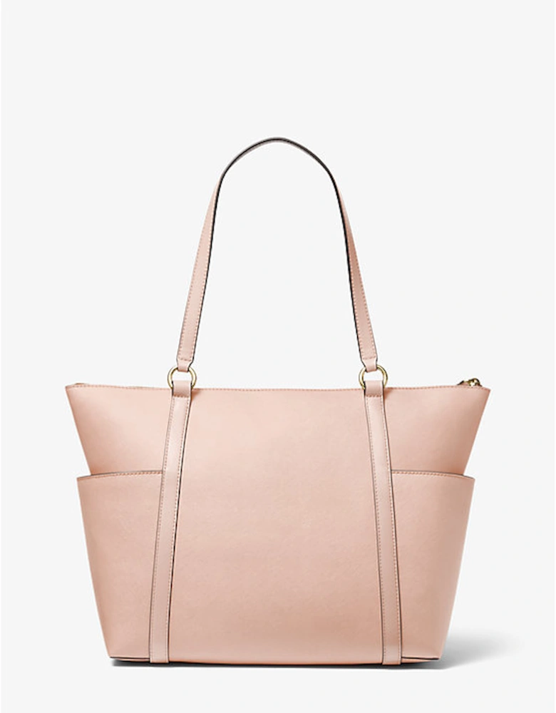 Sullivan Large Saffiano Leather Top-Zip Tote Bag