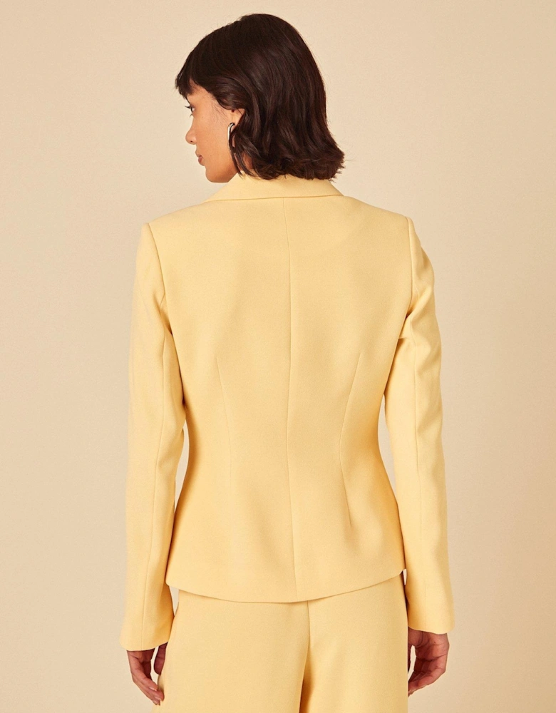 Hourglass Crepe Blazer - Yellow