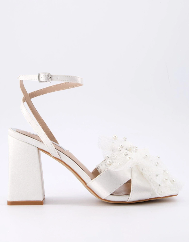 Be Mine Issa Heeled Sandals - Ivory Satin
