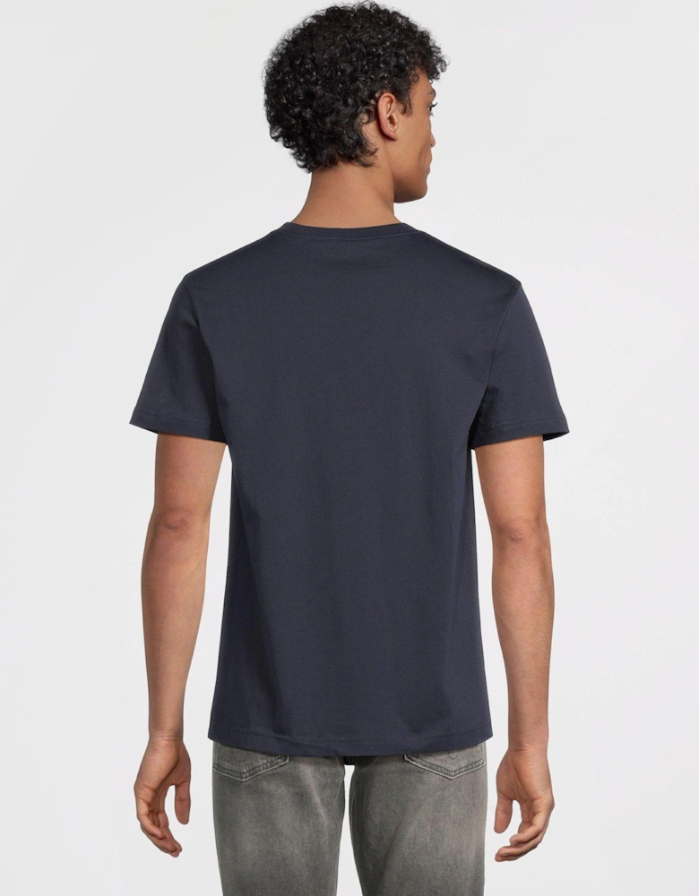 Crew Neck Short Sleeve T-Shirt - Dark Purple