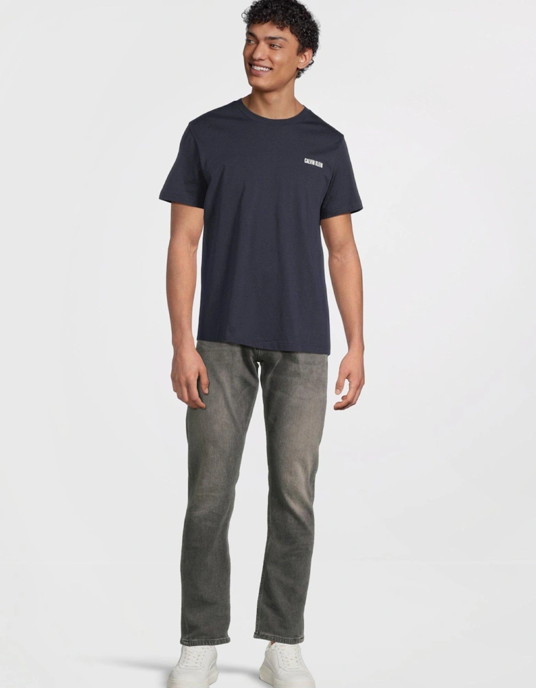 Crew Neck Short Sleeve T-Shirt - Dark Purple