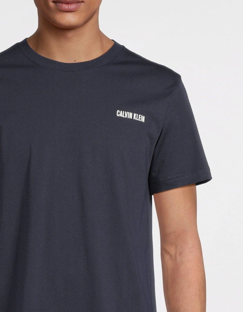 Crew Neck Short Sleeve T-Shirt - Dark Purple