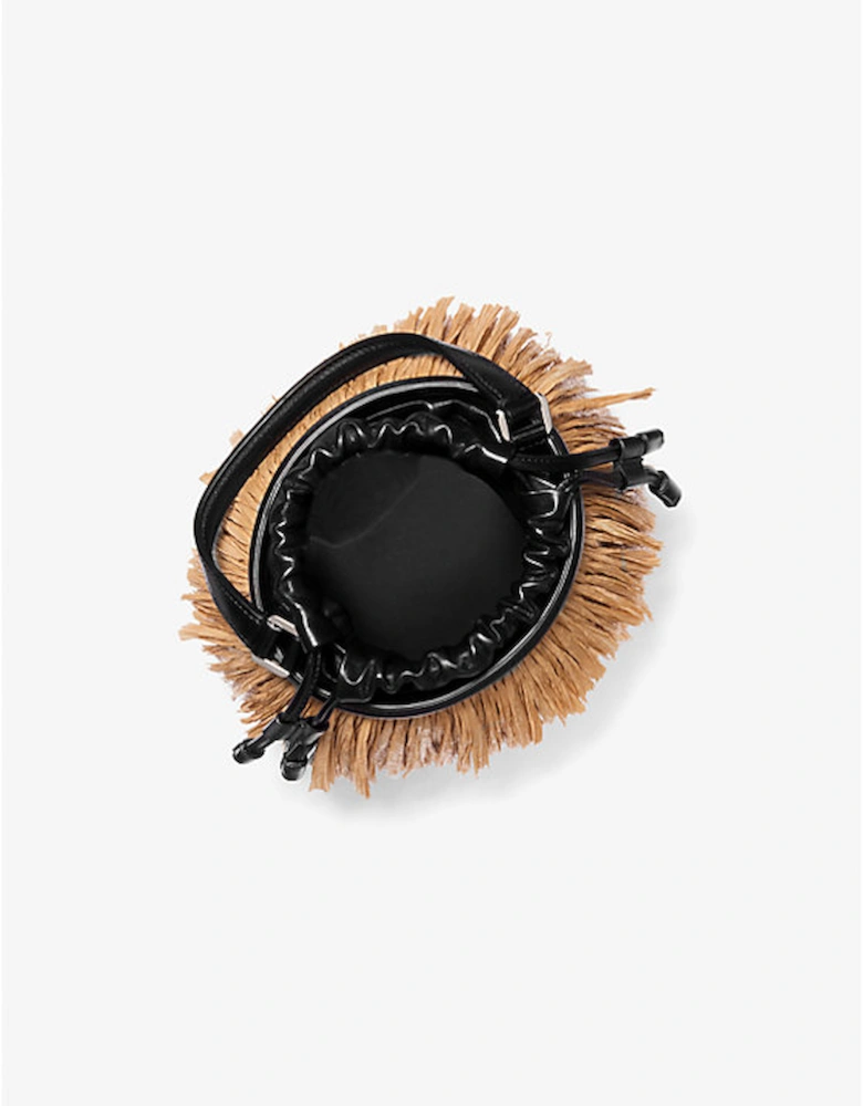 Ischia Mini Leather and Fringe Bucket Bag