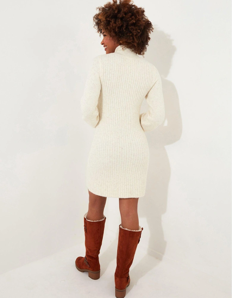 Cosy Nights Knitted Dress - Cream