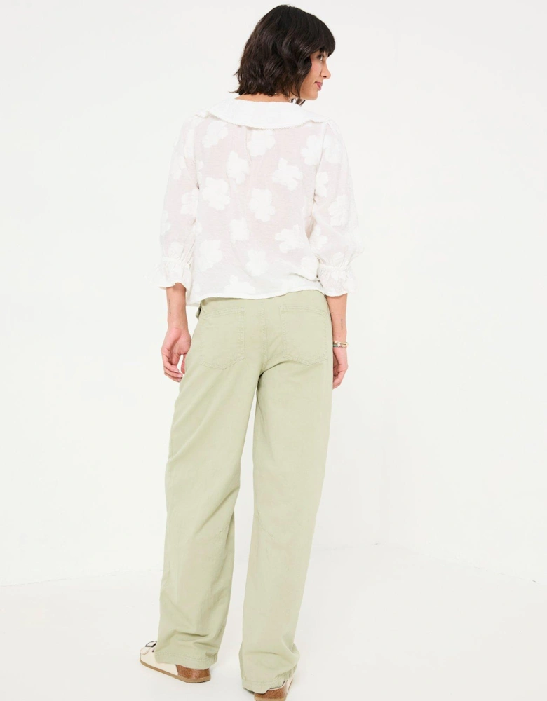 Henrietta Wide Leg Trousers - Green