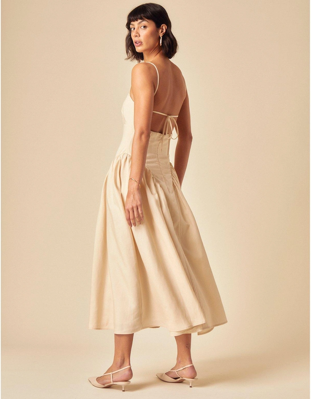 Lupin Midi Dress - Beige
