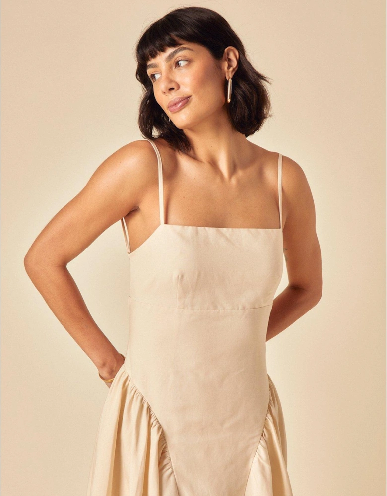 Lupin Midi Dress - Beige