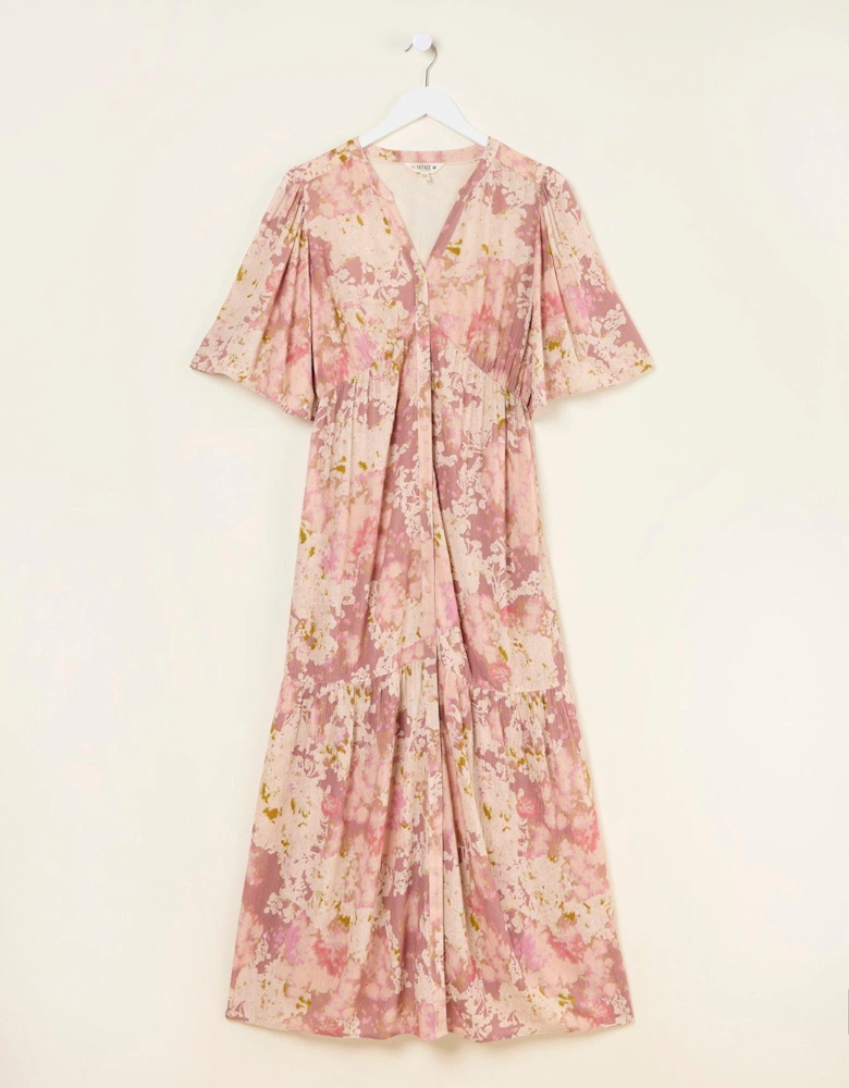 Paige Layered Floral Dress - Pink