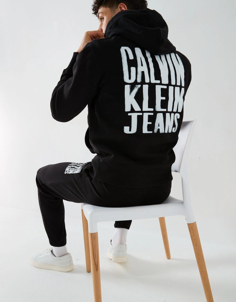 Painted Overhead Hoodie - Black