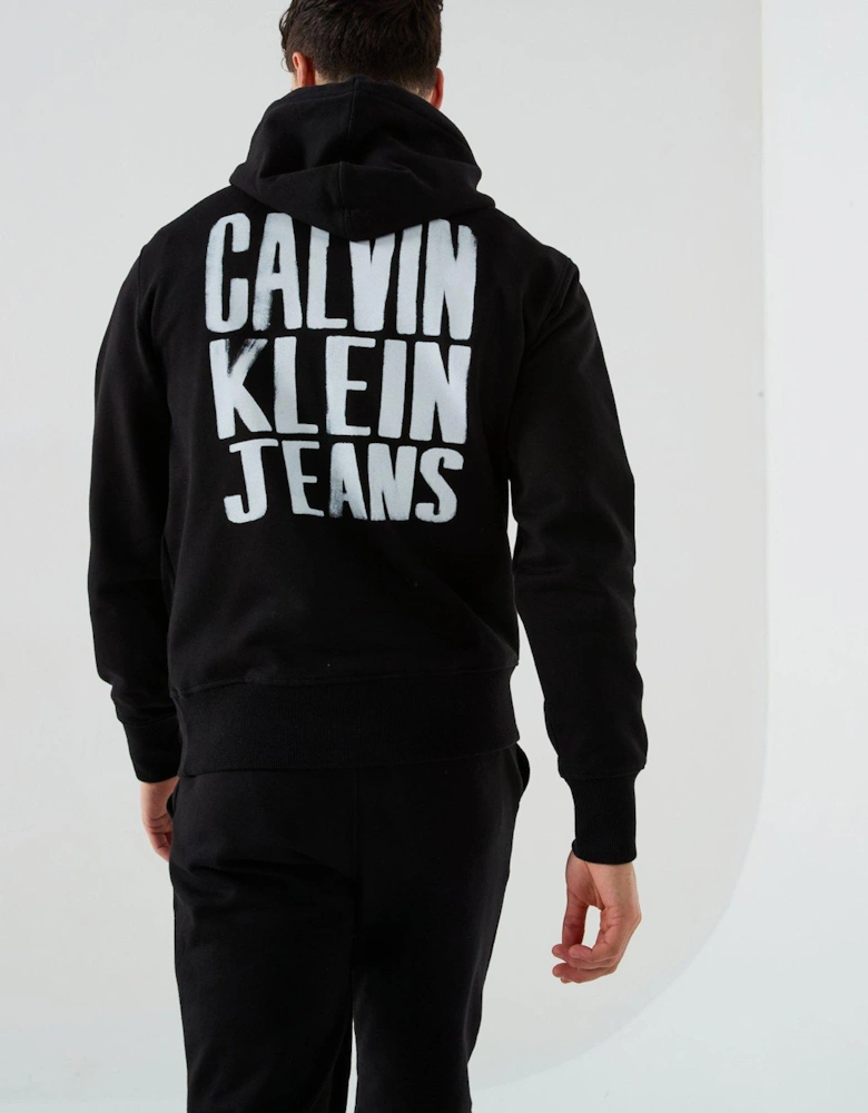 Painted Overhead Hoodie - Black