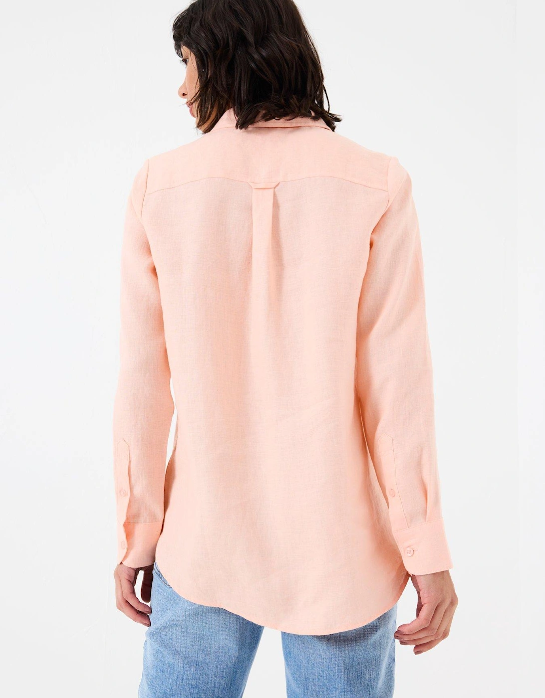 Olivia Linen Shirt - Pink