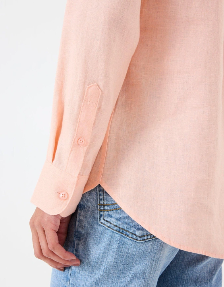 Olivia Linen Shirt - Pink