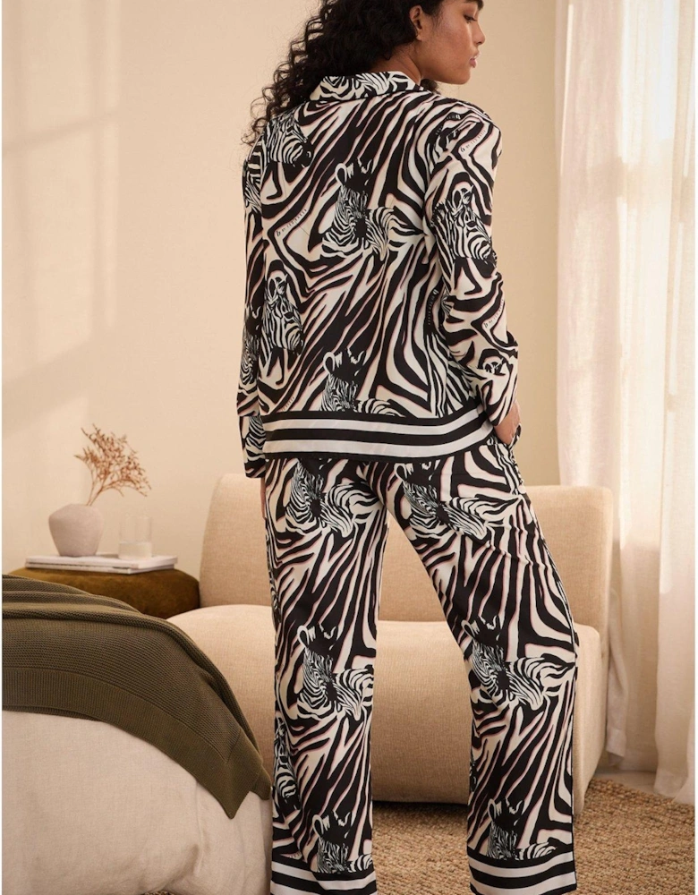 Button Through Pyjamas - Black