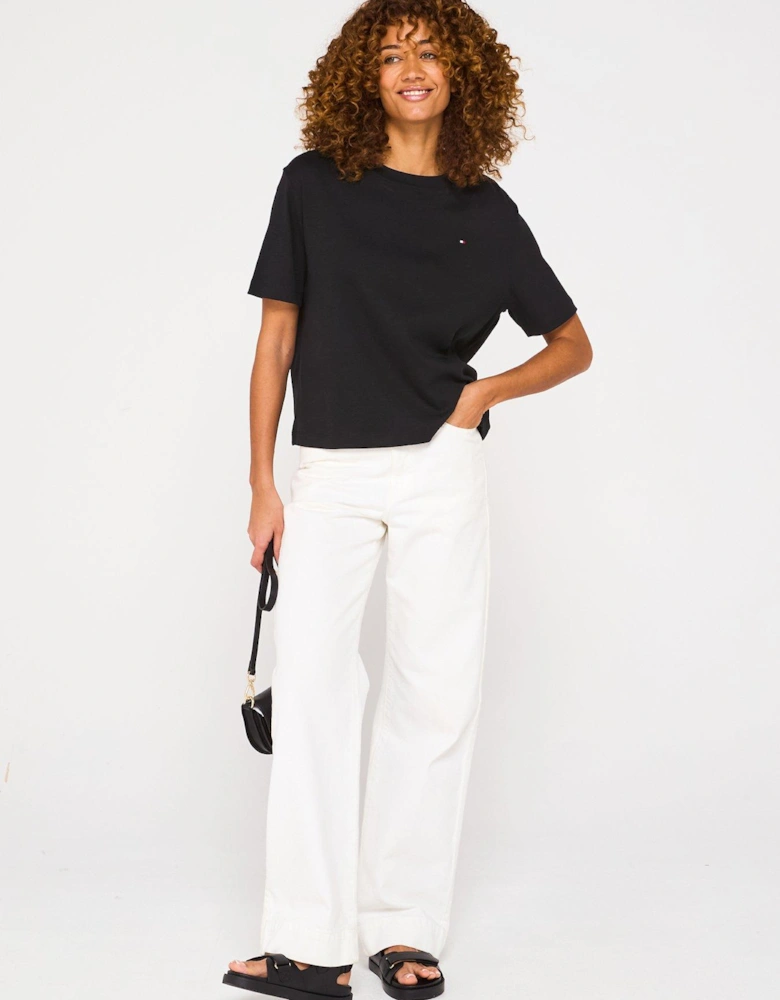 Mini Logo Oversized T-Shirt - Black