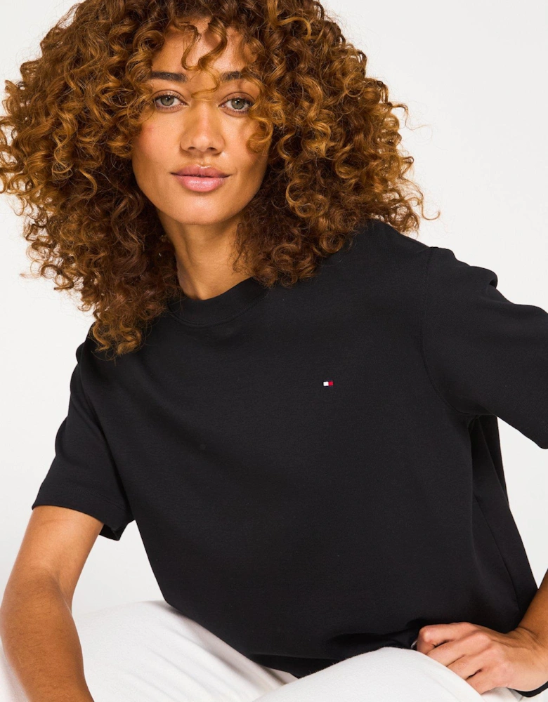 Mini Logo Oversized T-Shirt - Black