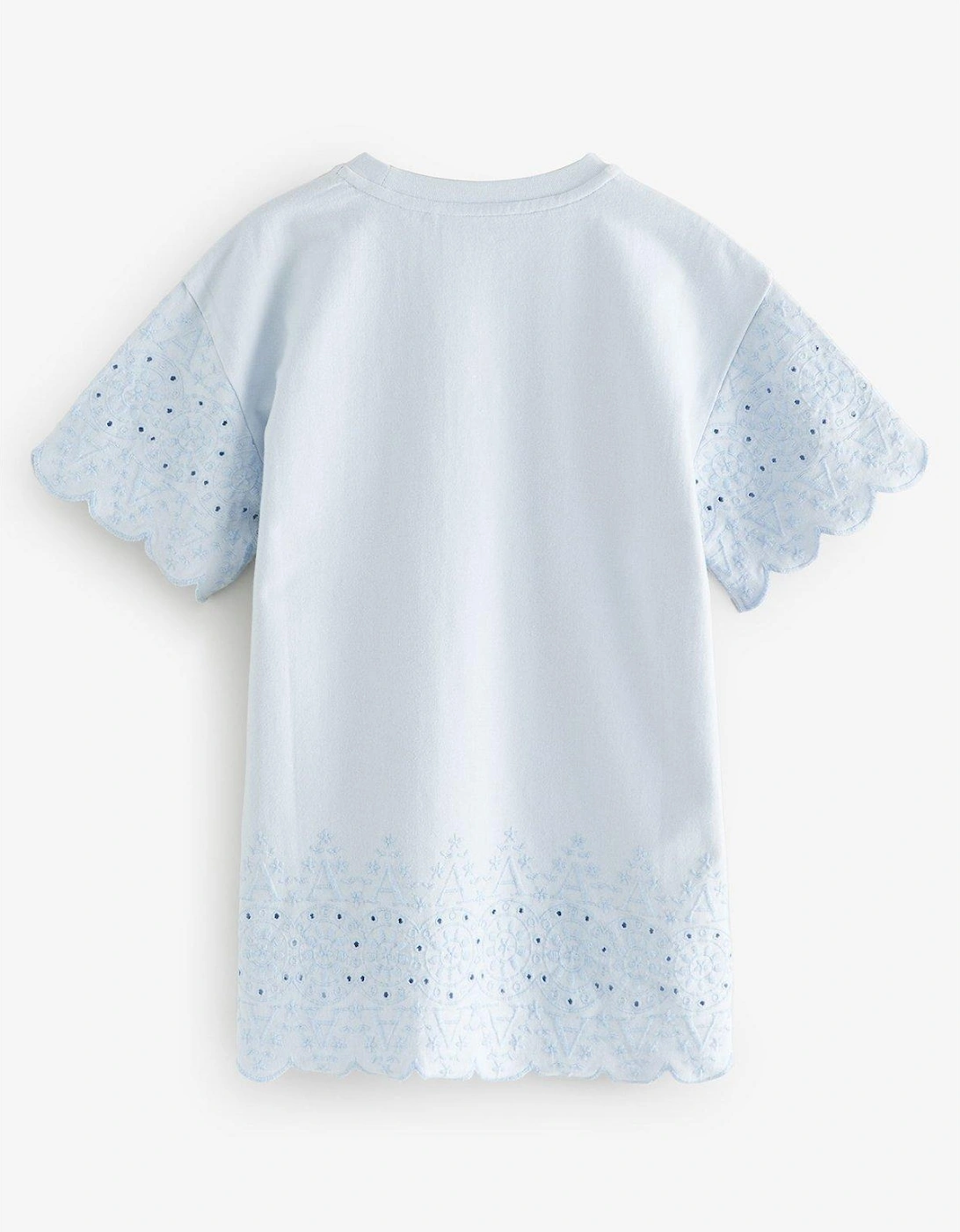 All Saints Broderie T-Shirt Dress - White