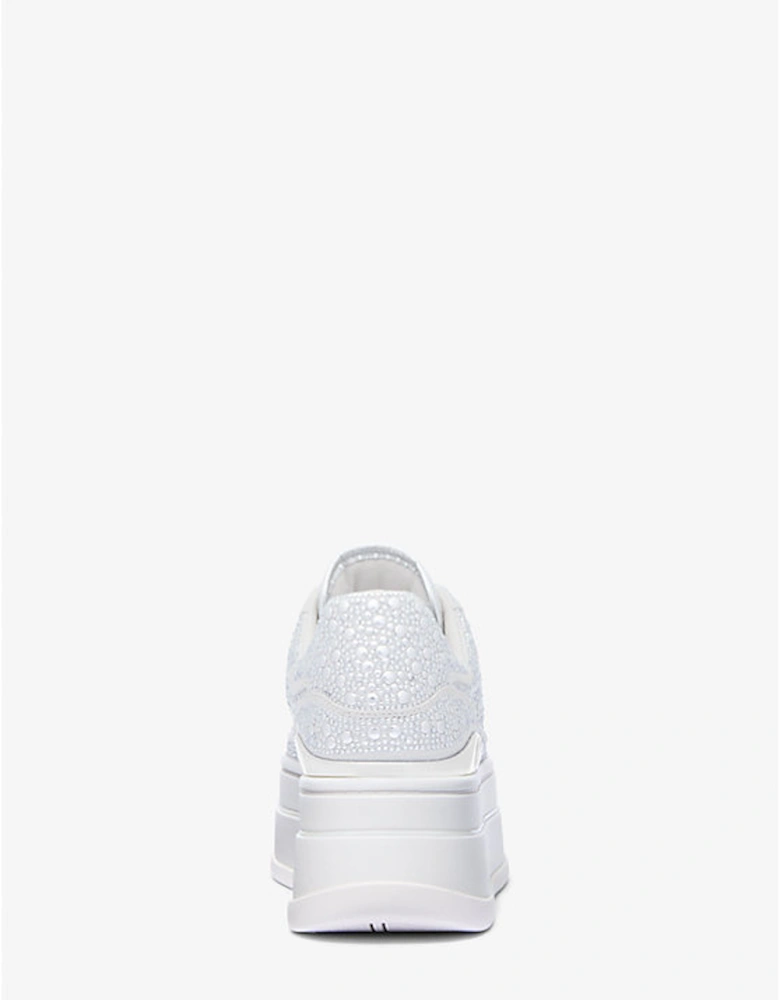 Hayes Studded Linen Blend Platform Sneaker