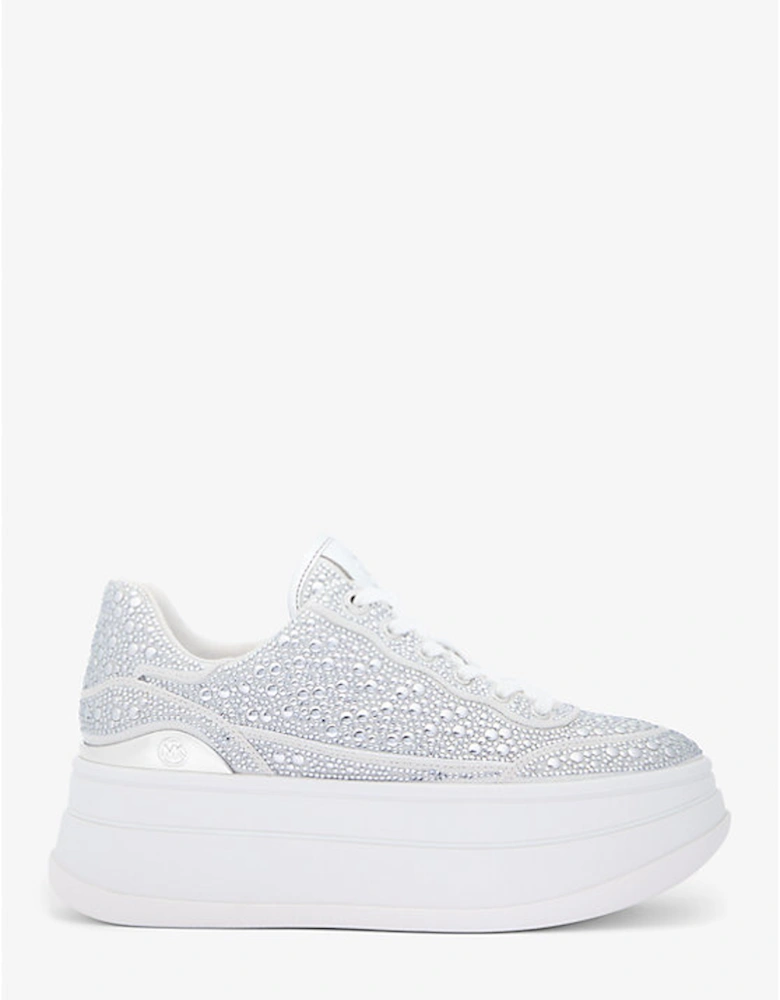 Hayes Studded Linen Blend Platform Sneaker