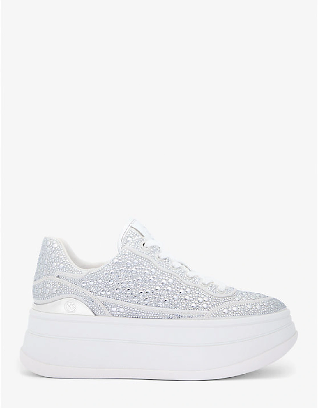 Hayes Studded Linen Blend Platform Sneaker