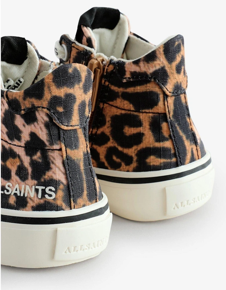 Girls Leopard Trainer - Brown