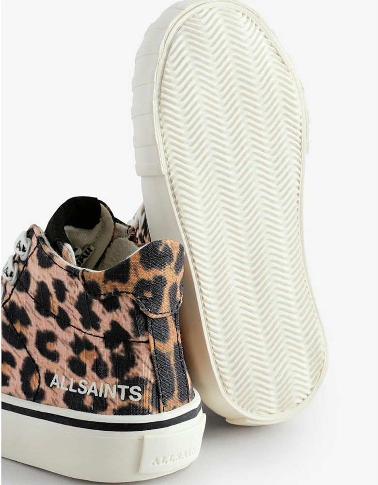 Girls Leopard Trainer - Brown