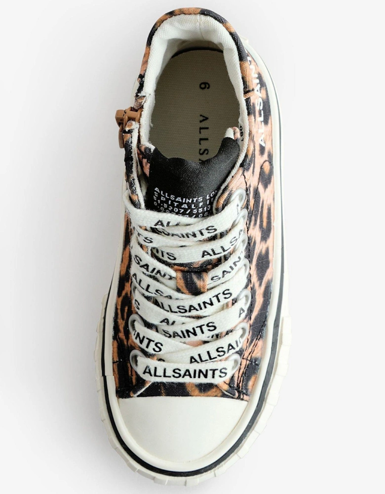 Girls Leopard Trainer - Brown