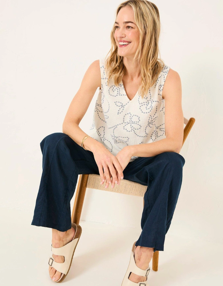 Etta Printed Cami - White