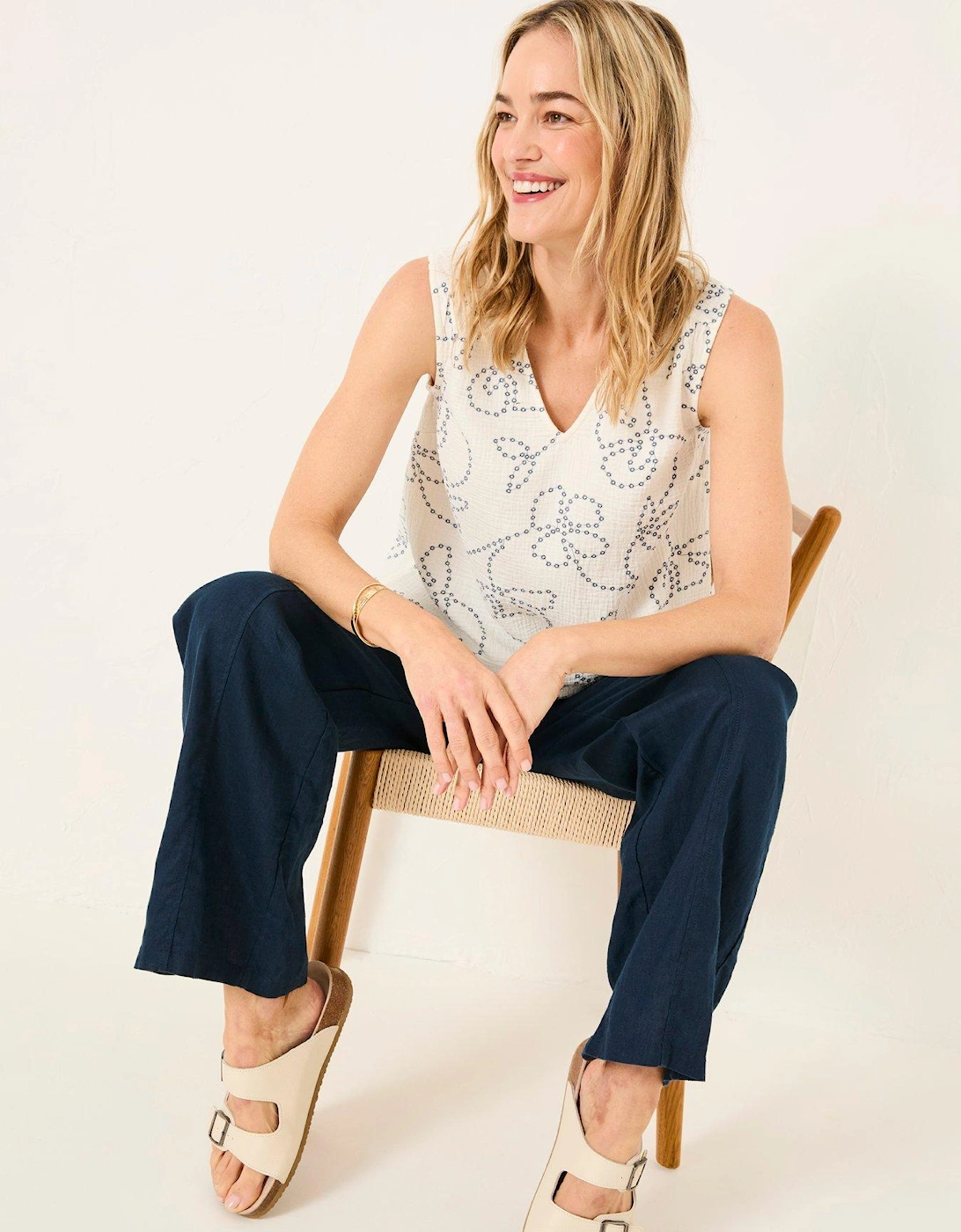 Etta Printed Cami - White