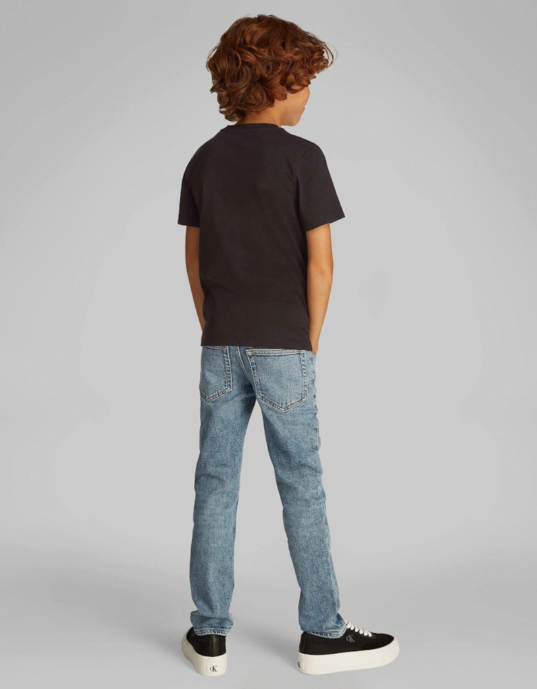 Boys Good Level Regular Short Sleeve T-Shirt - Black